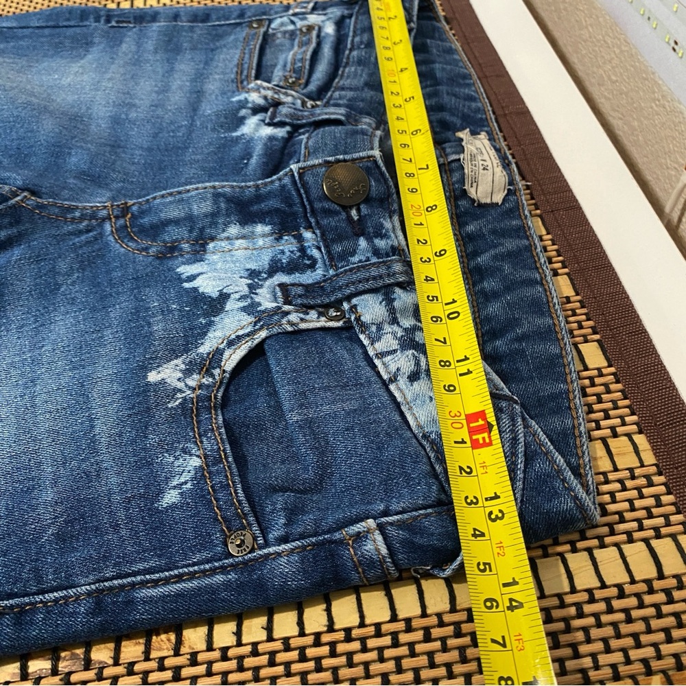 Free People Floral Skinny Jeans Size 24 Comfy Stretch Preppy Casual - Picture 8 of 12